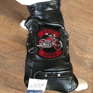Dog - Biker Dawg Black Faux Leather Vest/ Jacket